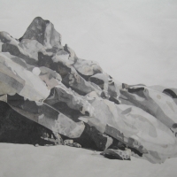 “National Landscape, January 6, 2005, 8:07 AM”, Graphite & Colored Pencil, 9' x 10', 2005