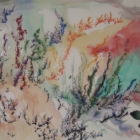 "Parcadia #9", Watercolor & Ink on Mylar, 20" x 24", 2007