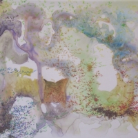"Parcadia #10", Watercolor & Ink on Mylar, 12" x 16", 2007
