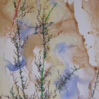 "Parcadia #12", Watercolor, Graphite & Ink on Mylar, 16" x 12", 2007